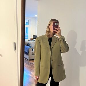 Vintage Olive Green Women's Blazer